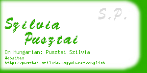 szilvia pusztai business card